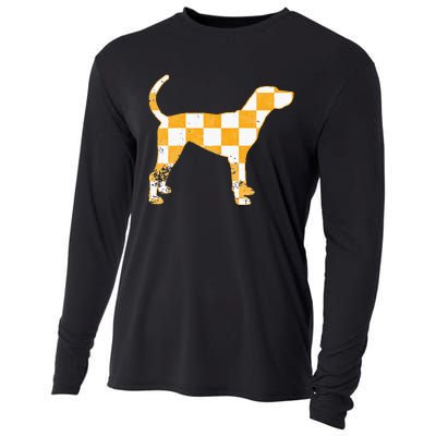 Tennessee Hound Orange White Vintage Dog Fan Game Cooling Performance Long Sleeve Crew