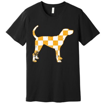 Tennessee Hound Orange White Vintage Dog Fan Game Premium T-Shirt