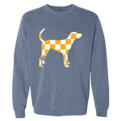 Tennessee Hound Orange White Vintage Dog Fan Game Garment-Dyed Sweatshirt