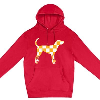 Tennessee Hound Orange White Vintage Dog Fan Game Premium Pullover Hoodie