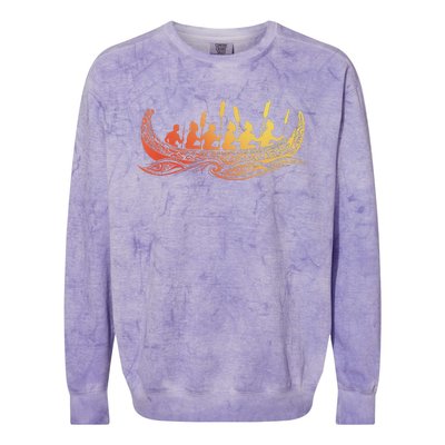 Tribal Hawaiian Outrigger Canoe Design Colorblast Crewneck Sweatshirt