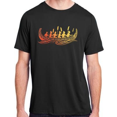 Tribal Hawaiian Outrigger Canoe Design Adult ChromaSoft Performance T-Shirt