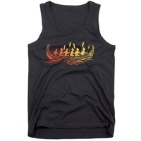 Tribal Hawaiian Outrigger Canoe Design Tank Top