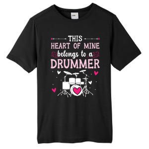 This Heart Of Mine Belongs To A Drummer Valentines Day Cool Gift Tall Fusion ChromaSoft Performance T-Shirt