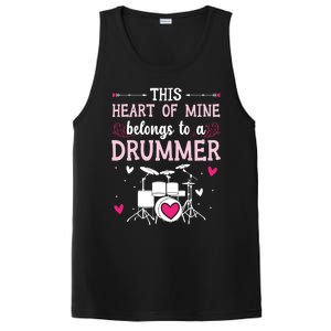 This Heart Of Mine Belongs To A Drummer Valentines Day Cool Gift PosiCharge Competitor Tank