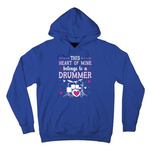 This Heart Of Mine Belongs To A Drummer Valentines Day Cool Gift Hoodie