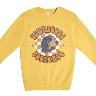 Tennessee Hound Orange White Vintage Dog Fan Game Premium Crewneck Sweatshirt