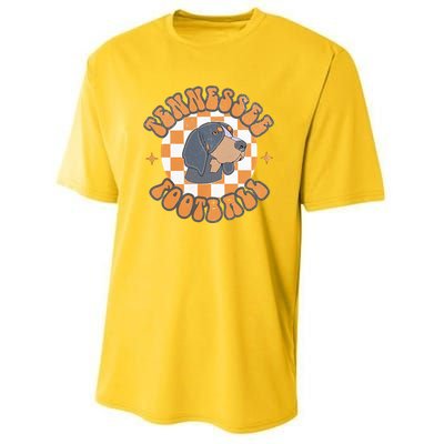 Tennessee Hound Orange White Vintage Dog Fan Game Youth Performance Sprint T-Shirt