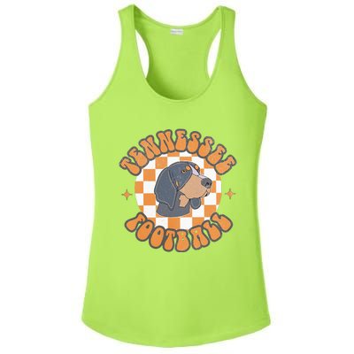 Tennessee Hound Orange White Vintage Dog Fan Game Ladies PosiCharge Competitor Racerback Tank