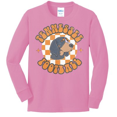 Tennessee Hound Orange White Vintage Dog Fan Game Kids Long Sleeve Shirt