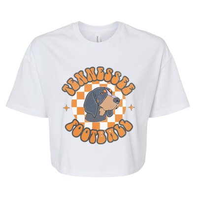 Tennessee Hound Orange White Vintage Dog Fan Game Bella+Canvas Jersey Crop Tee