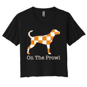 Tennessee Hound On The Prowl Vol Dog Knoxville Fan Game Gift Women's Crop Top Tee