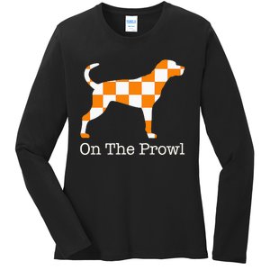 Tennessee Hound On The Prowl Vol Dog Knoxville Fan Game Gift Ladies Long Sleeve Shirt