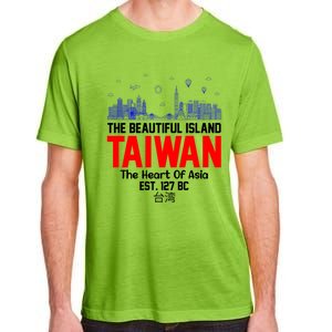 Taiwan Heart Of Asia Taiwan Est 127 Funny Beautiful Island Gift Adult ChromaSoft Performance T-Shirt