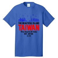 Taiwan Heart Of Asia Taiwan Est 127 Funny Beautiful Island Gift Tall T-Shirt