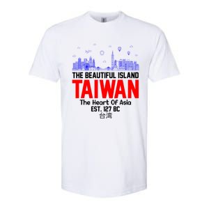 Taiwan Heart Of Asia Taiwan Est 127 Funny Beautiful Island Gift Softstyle CVC T-Shirt