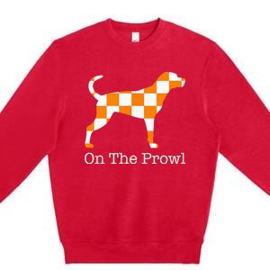 Tennessee Hound On The Prowl Vol Dog Knoxville Fan Game Gift Premium Crewneck Sweatshirt