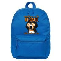 Tennessee Hound Orange White Vintage Dog Fan Game Meaningful Gift 16 in Basic Backpack