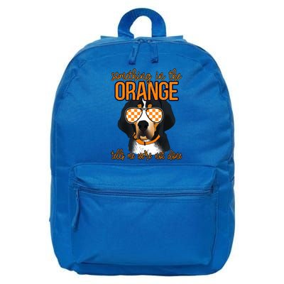 Tennessee Hound Orange White Vintage Dog Fan Game Meaningful Gift 16 in Basic Backpack