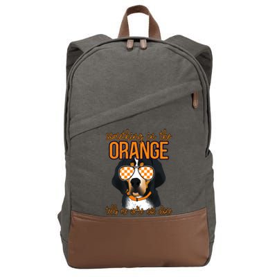 Tennessee Hound Orange White Vintage Dog Fan Game Meaningful Gift Cotton Canvas Backpack