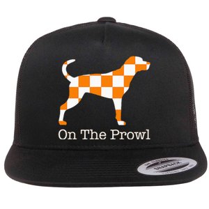 Tennessee Hound On The Prowl Vol Dog Knoxville Fan Game Gift Flat Bill Trucker Hat