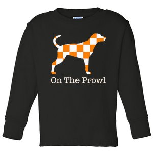 Tennessee Hound On The Prowl Vol Dog Knoxville Fan Game Gift Toddler Long Sleeve Shirt