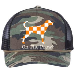 Tennessee Hound On The Prowl Vol Dog Knoxville Fan Game Gift Retro Rope Trucker Hat Cap