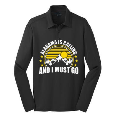 The Heart Of Dixie Alabama Is Calling And I Must Go Silk Touch Performance Long Sleeve Polo