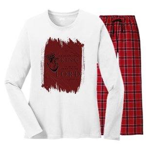 The Heart Of The King Women's Long Sleeve Flannel Pajama Set 