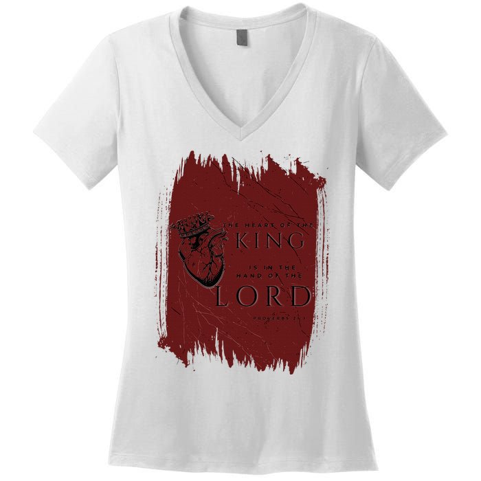 The Heart Of The King Women's V-Neck T-Shirt