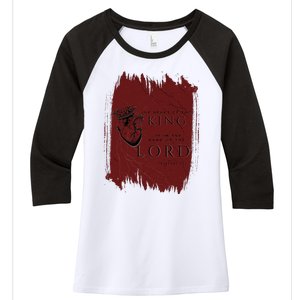 The Heart Of The King Women's Tri-Blend 3/4-Sleeve Raglan Shirt