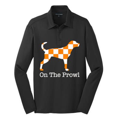 Tennessee Hound On The Prowl Vol Dog Knoxville Fan Game Gift Silk Touch Performance Long Sleeve Polo