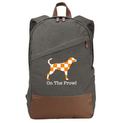 Tennessee Hound On The Prowl Vol Dog Knoxville Fan Game Gift Cotton Canvas Backpack