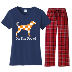 Tennessee Hound On The Prowl Vol Dog Knoxville Fan Game Gift Women's Flannel Pajama Set