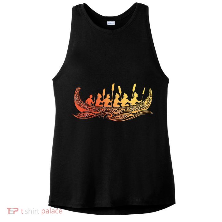 Tribal Hawaiian Outrigger Canoe Hawaiian Tribal Ladies PosiCharge Tri-Blend Wicking Tank
