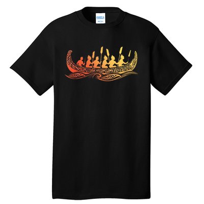 Tribal Hawaiian Outrigger Canoe Hawaiian Tribal Tall T-Shirt