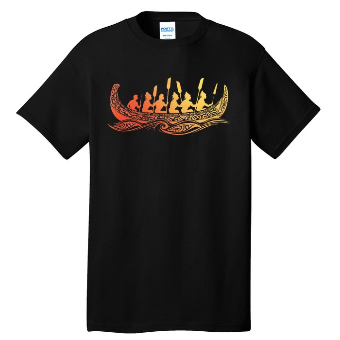 Tribal Hawaiian Outrigger Canoe Hawaiian Tribal Tall T-Shirt