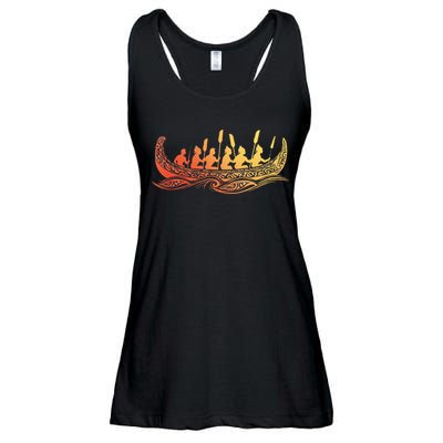 Tribal Hawaiian Outrigger Canoe Hawaiian Tribal Ladies Essential Flowy Tank
