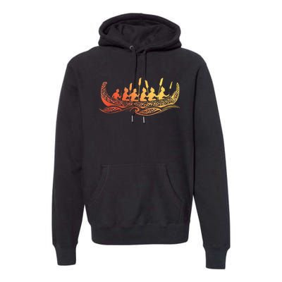 Tribal Hawaiian Outrigger Canoe Hawaiian Tribal Premium Hoodie