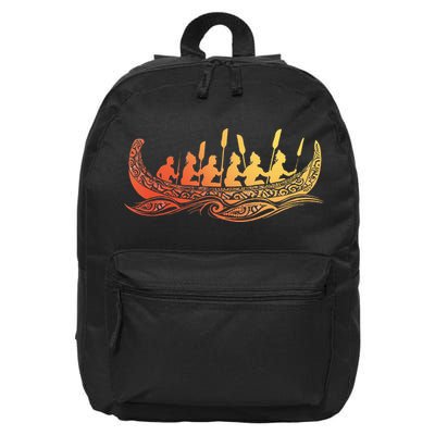 Tribal Hawaiian Outrigger Canoe Hawaiian Tribal 16 in Basic Backpack