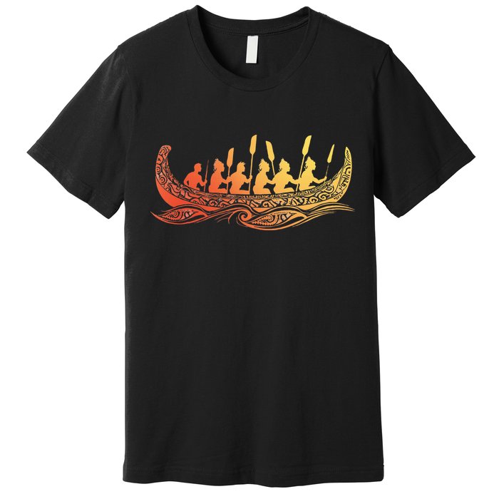 Tribal Hawaiian Outrigger Canoe Hawaiian Tribal Premium T-Shirt