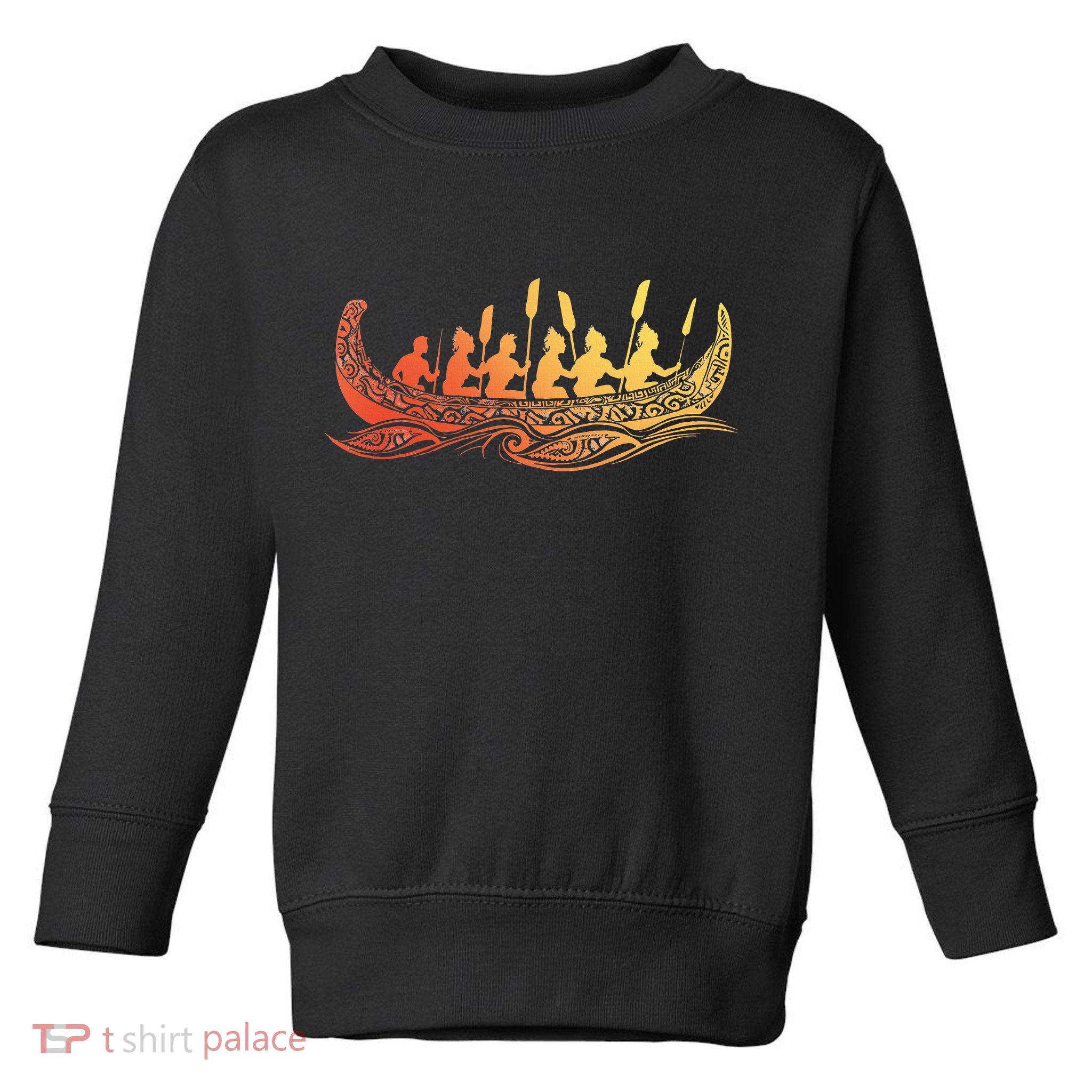 Tribal Hawaiian Outrigger Canoe Hawaiian Tribal Toddler Sweatshirt