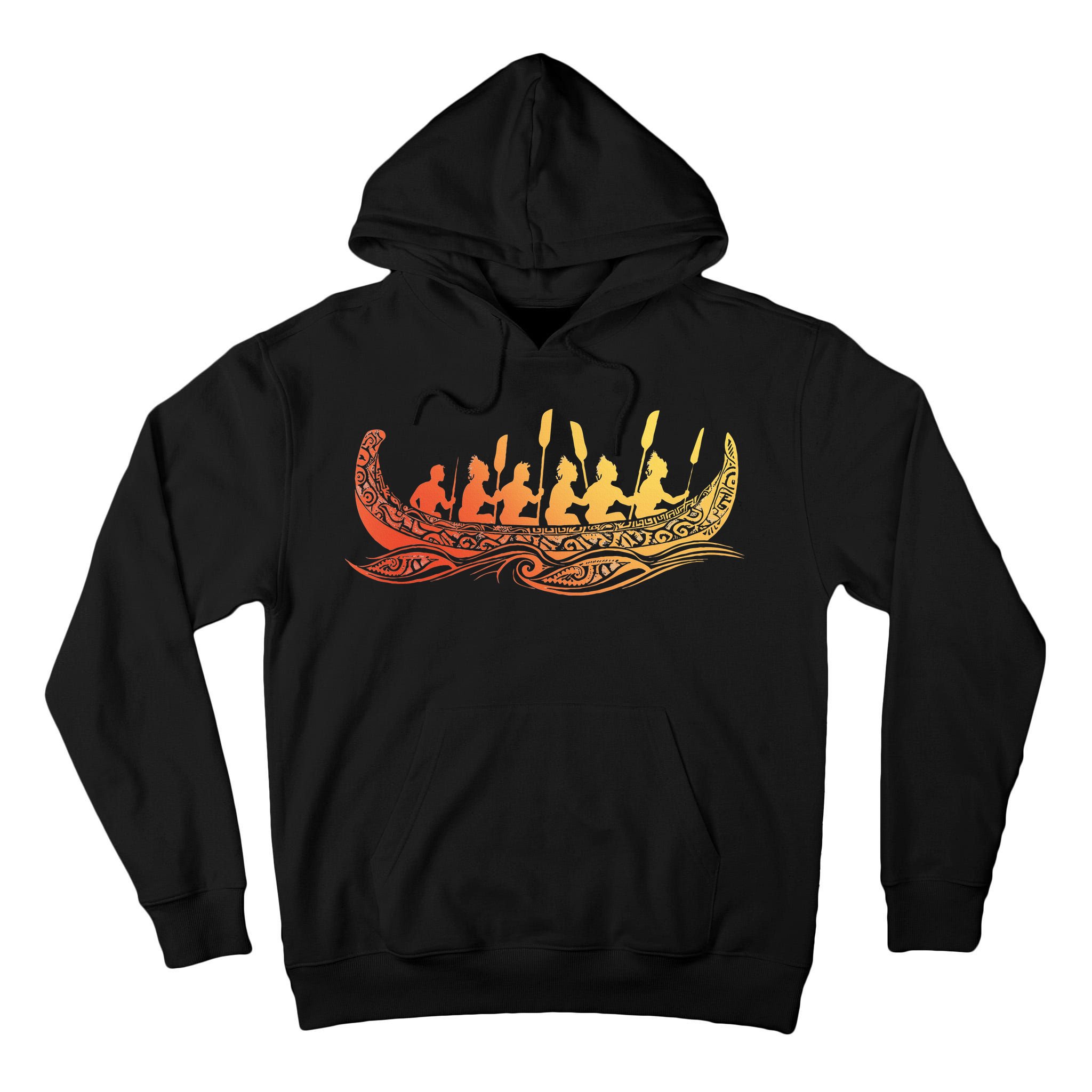 Tribal Hawaiian Outrigger Canoe Hawaiian Tribal Tall Hoodie
