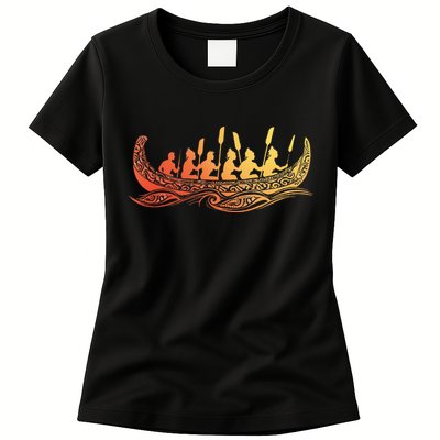 Tribal Hawaiian Outrigger Canoe Hawaiian Tribal Womens T-Shirt