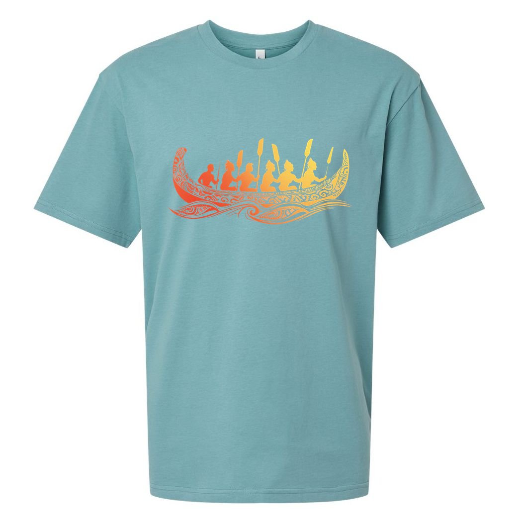 Tribal Hawaiian Outrigger Canoe Hawaiian Tribal Sueded Cloud Jersey T-Shirt