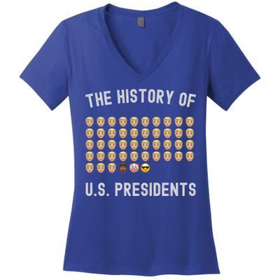 The History Of Presidents Tee Funny Politics Gift Women's V-Neck T-Shirt