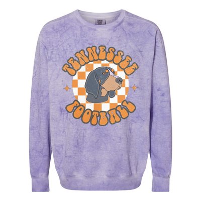 Tennessee Hound Orange White Vintage Dog Fan Game Colorblast Crewneck Sweatshirt