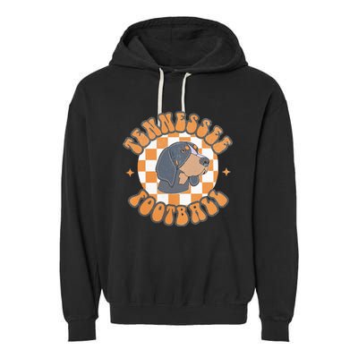 Tennessee Hound Orange White Vintage Dog Fan Game Garment-Dyed Fleece Hoodie