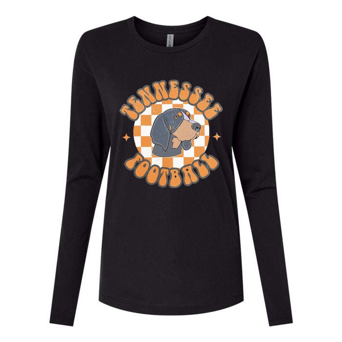 Tennessee Hound Orange White Vintage Dog Fan Game Womens Cotton Relaxed Long Sleeve T-Shirt