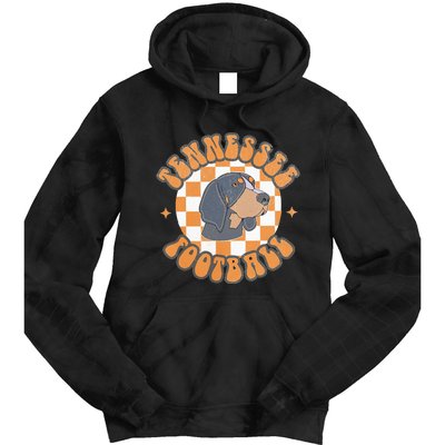 Tennessee Hound Orange White Vintage Dog Fan Game Tie Dye Hoodie